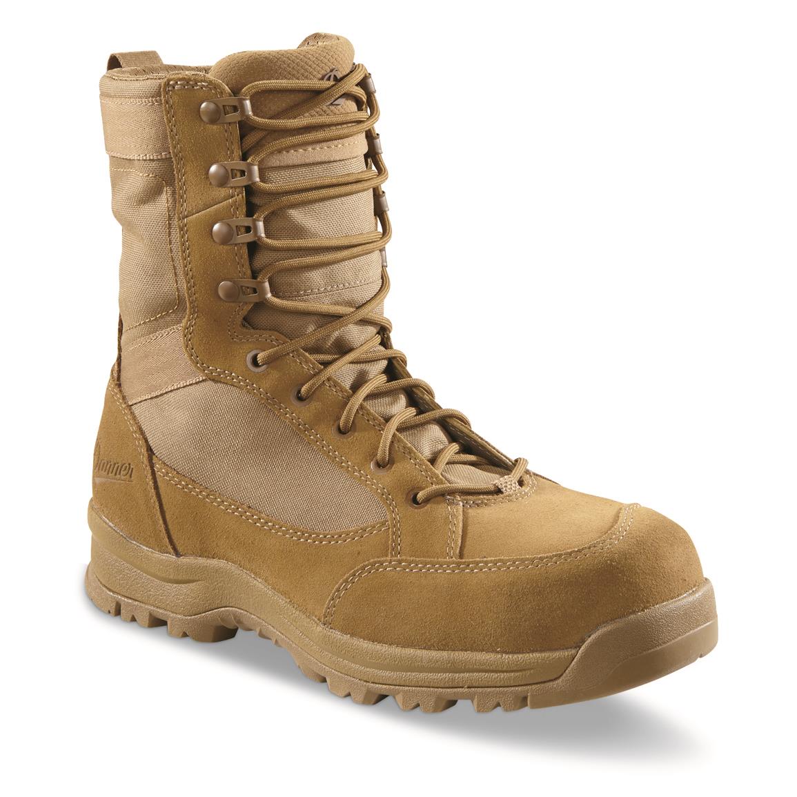 Danner Men's Tanicus 8" Side-Zip Composite Toe Tactical Boots, Coyote