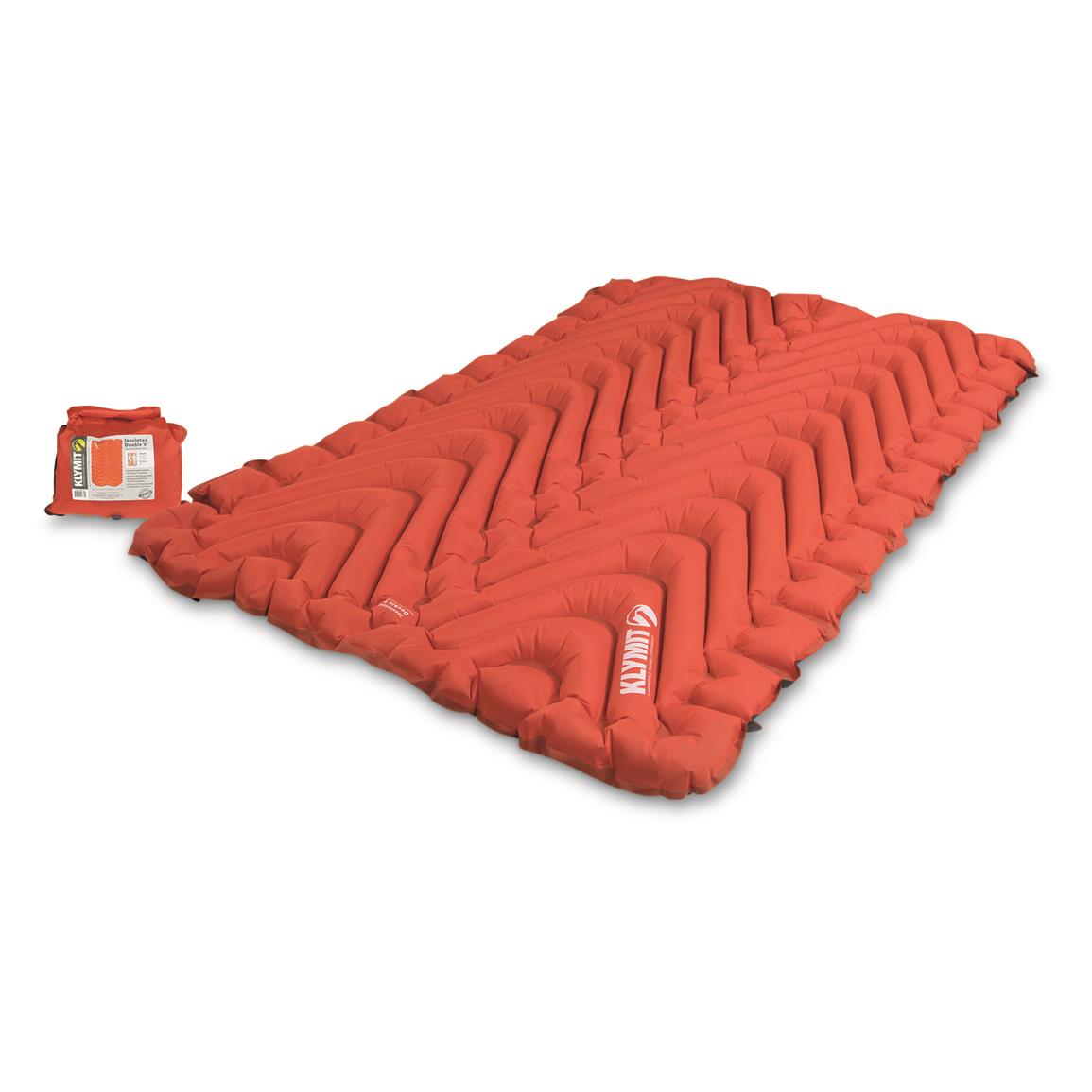 Klymit Insulated Double V Sleeping Pad, Orange
