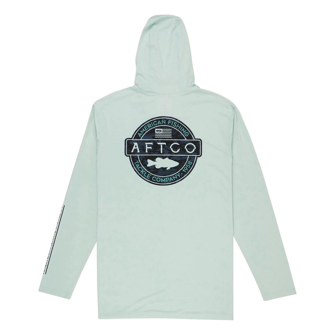 AFTCO Bass Patch Long Sleeve Hoodie, Sprout