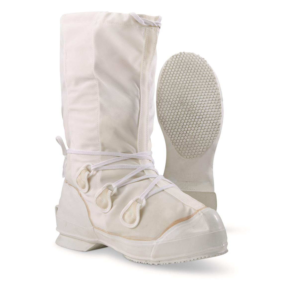 German Military Surplus Canvas Mukluk Overboots, New, White