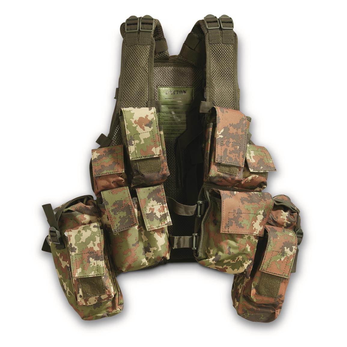 Italian Police Surplus Load Bearing Vest, New, Vegetato