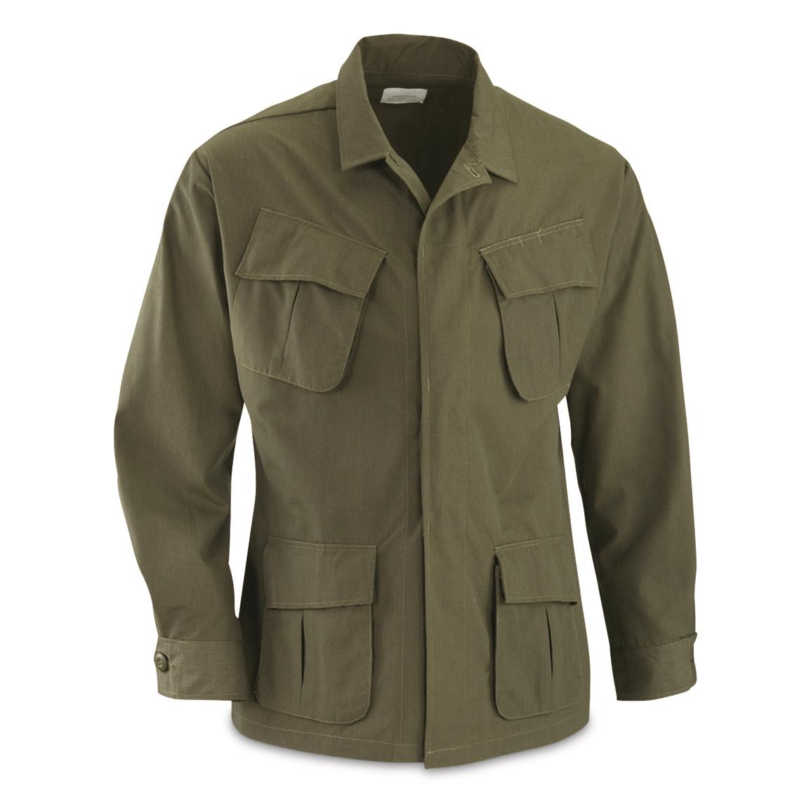 Brooklyn Armed Forces U.S. Military Style Vietnam Era BDU Jacket, Olive Drab