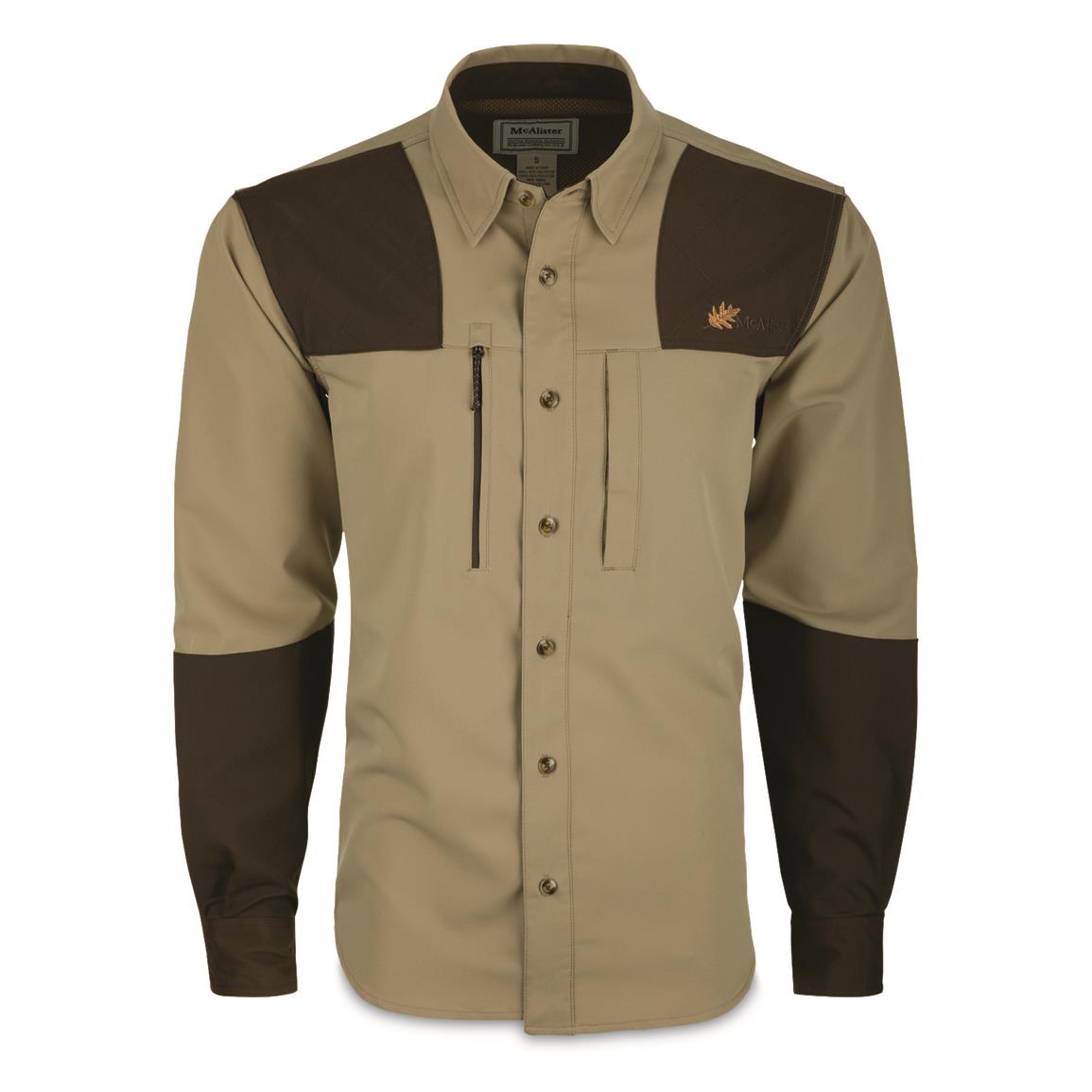Drake Men's McAlister MST Upland Tech Shirt, Khaki/Brown
