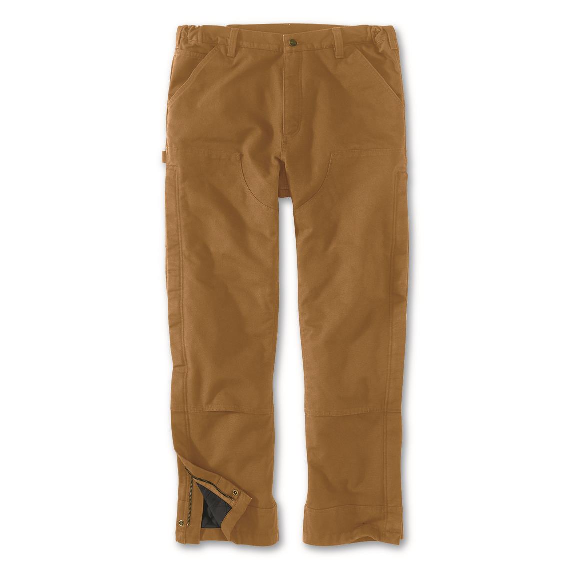 Carhartt Men's Loose Fit Washed Duck Insulated Pants, Carhartt® Brown