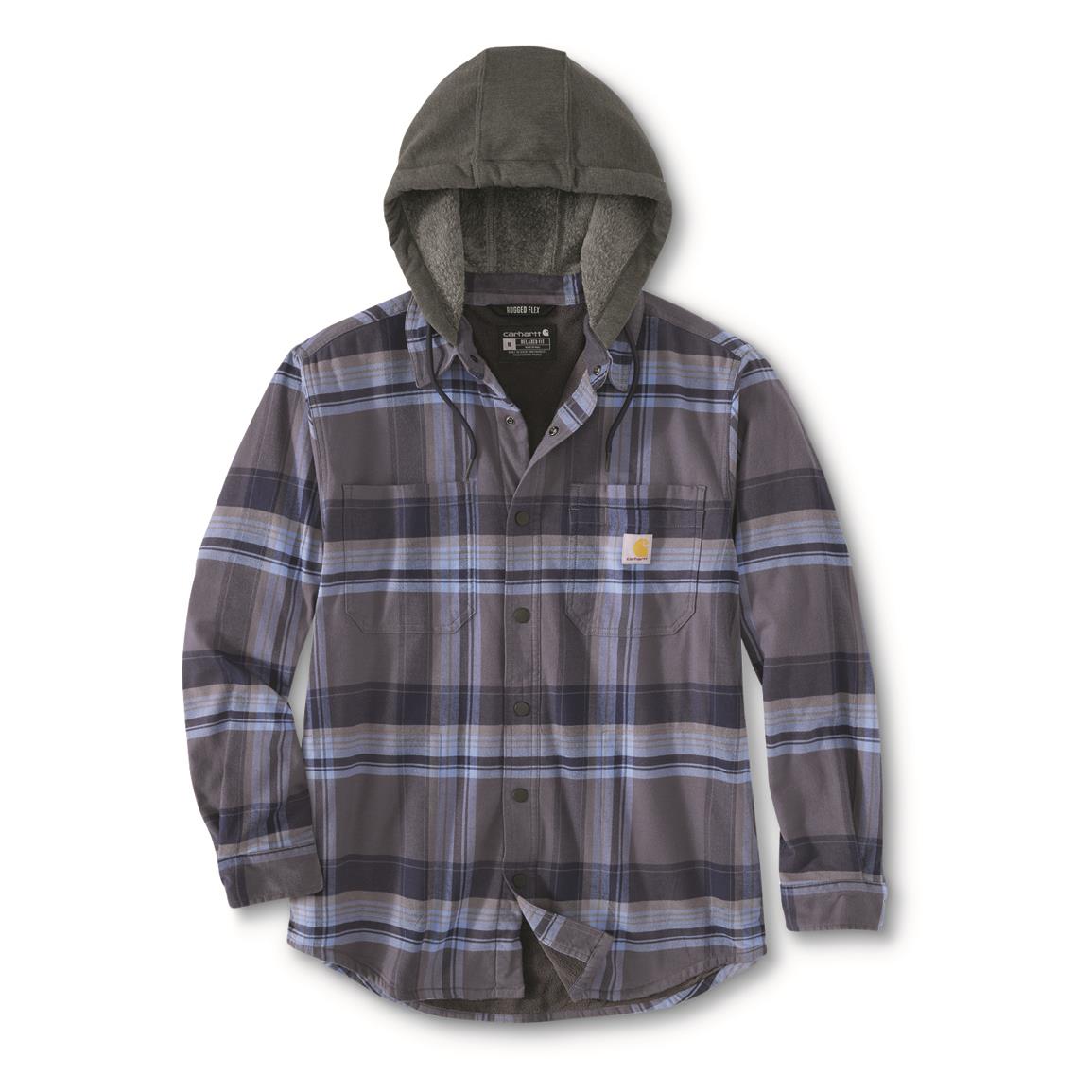 Guide Gear Men's Quilted Flannel Camp Shirt Jacket - 723399, Shirts & Polos  at Sportsman's Guide