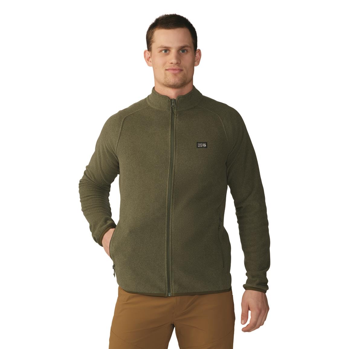 Mountain Hardwear Men's Microchill Full Zip Jacket, Surplus Green Heather
