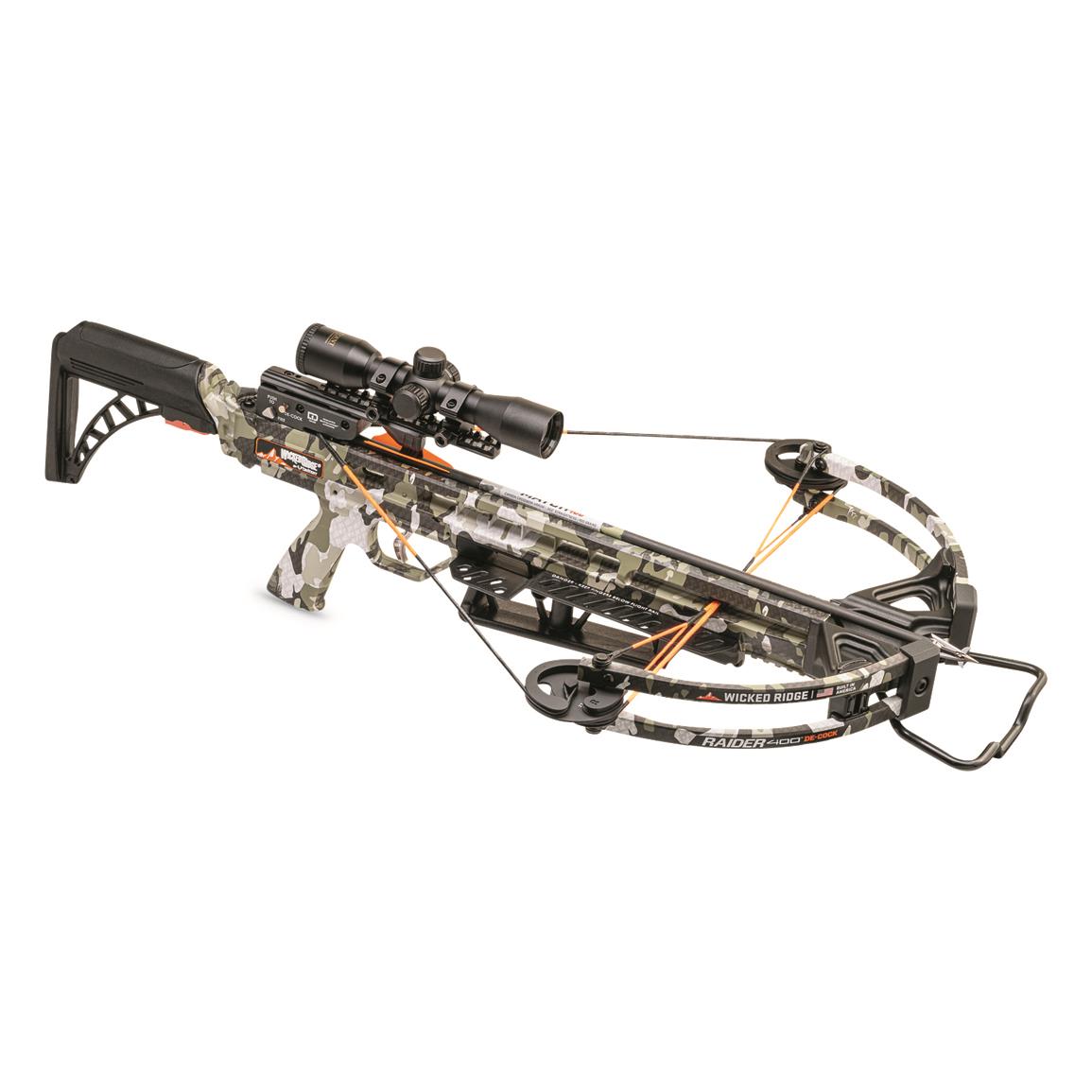 Wicked Ridge Raider 400 Crossbow Package with Rope-Sled