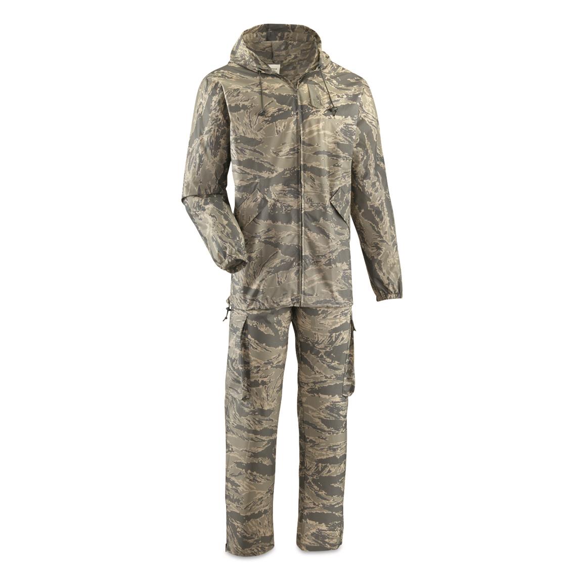 U.S. Military Surplus Water Resistant 3 Piece Rain Suit, New