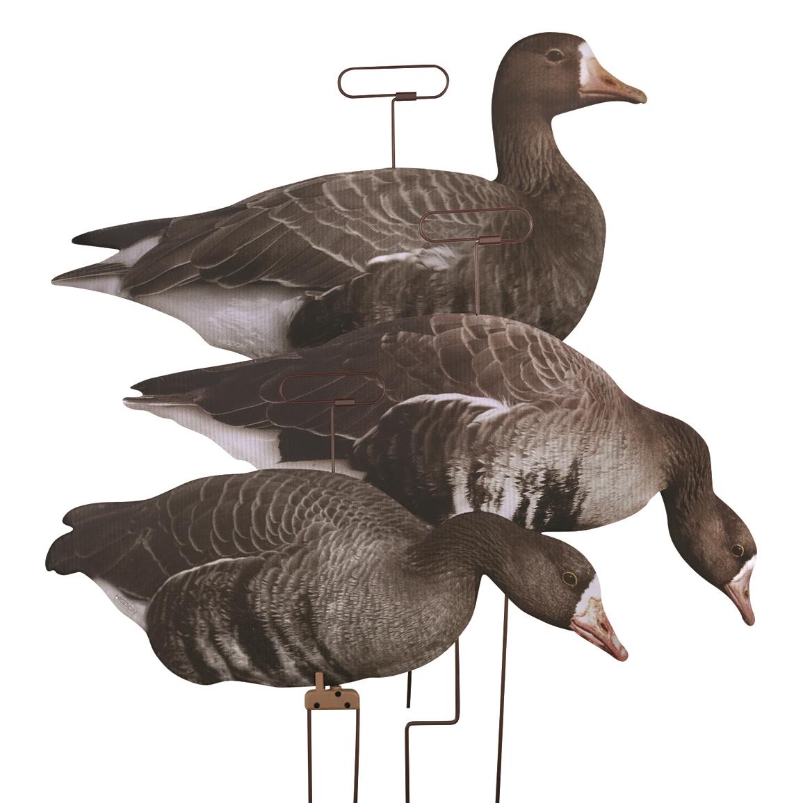 Higdon Flat Specklebelly Goose Motion Silhouette Decoys, 12 Pack