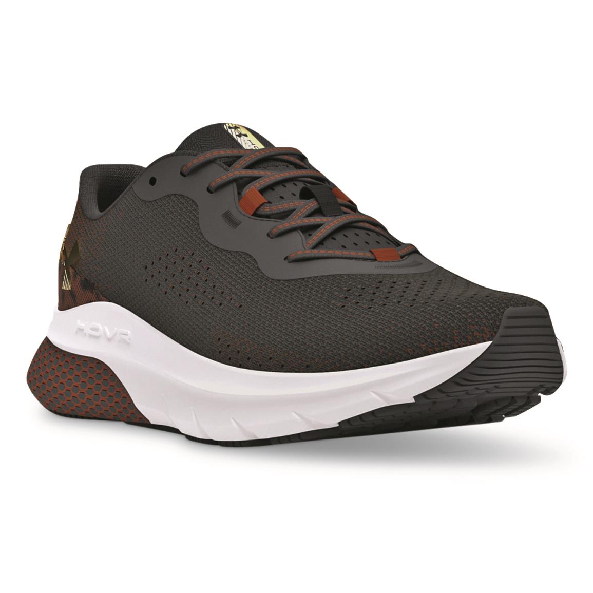 Under Armour Women's HOVR Turbulence 2 Printed Running Shoes, Black/tawny Brown/metallic Gold