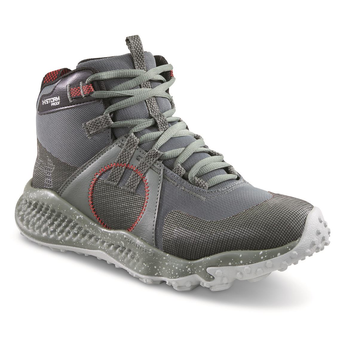 Under Armour Men's Charged Maven Trek Waterproof Mid Hiking Shoes, Colorado Sage/olive Tint/black