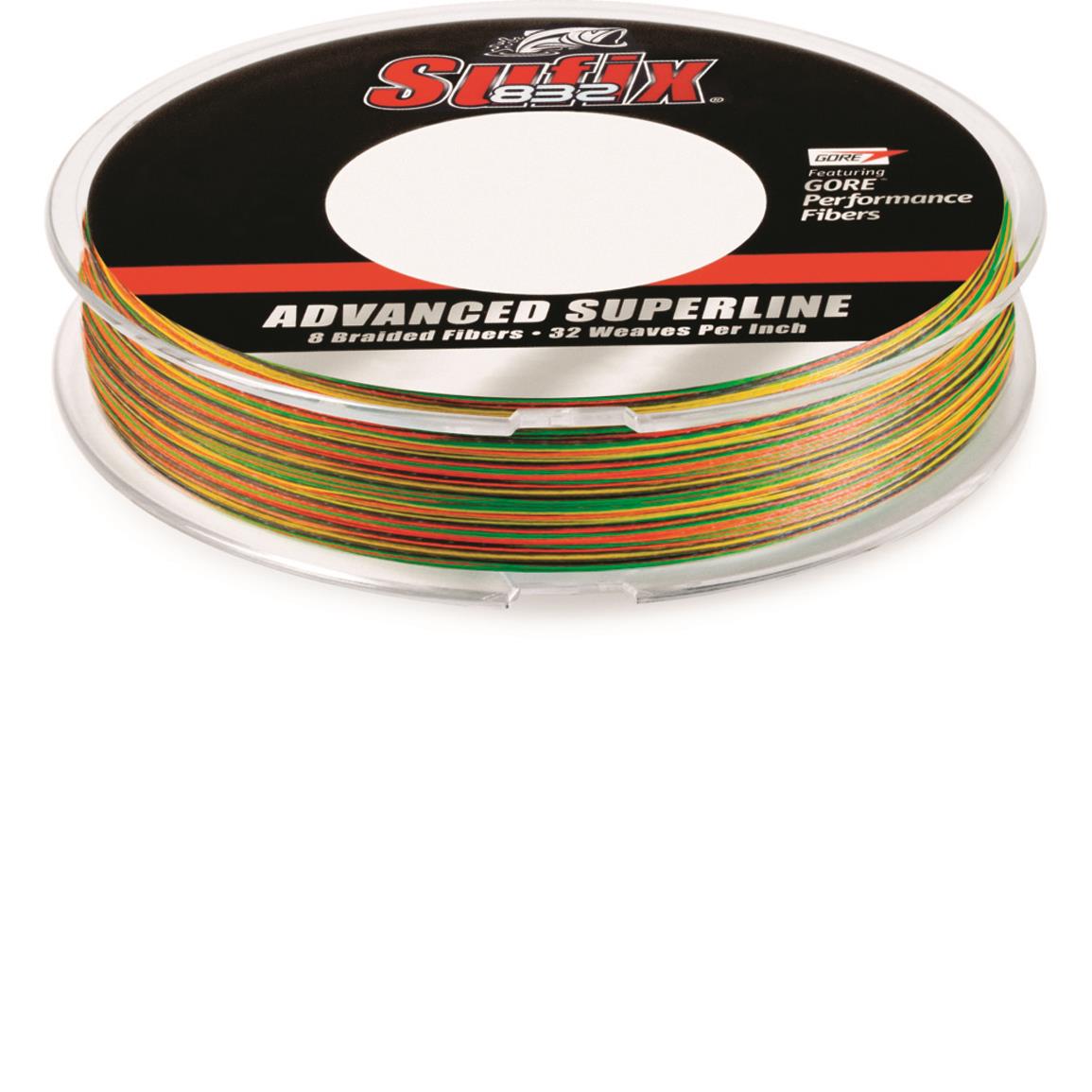 Sufix 832 Advanced Superline Braid Fishing Line 150-Yard Spool - Fire Tiger - 8 lb.