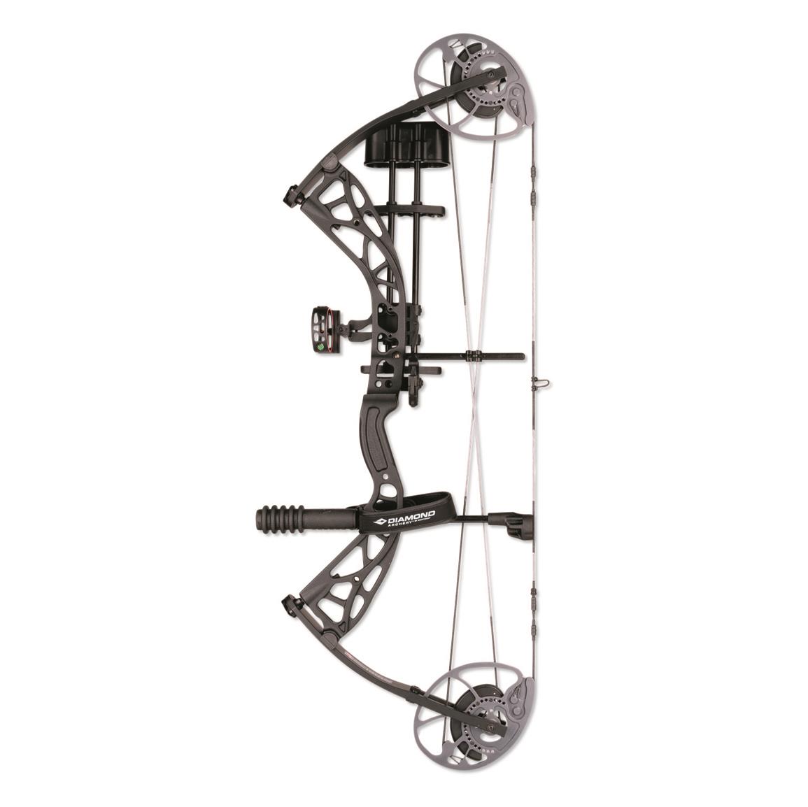 Diamond Archery Edge Max Compound Bow Package, 20-70 lbs., Black