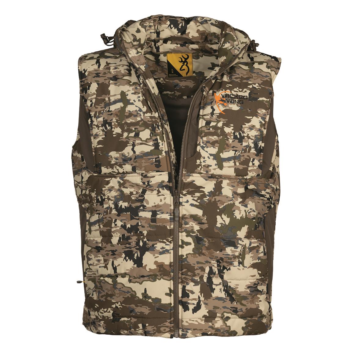 Browning Men's Wicked Wings Insulated Vest, Auric Camo