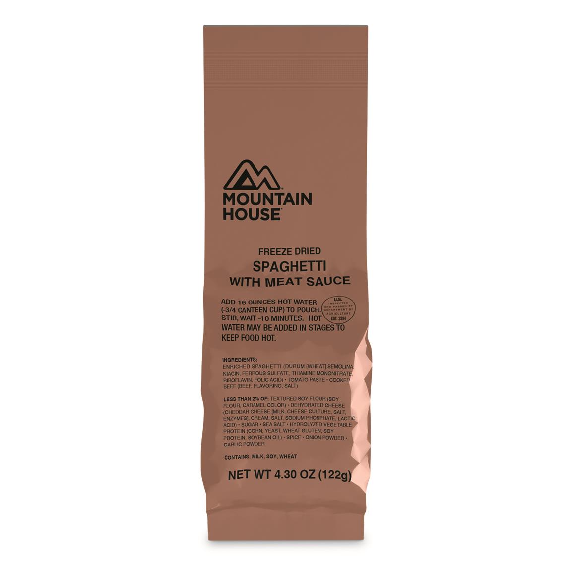 Mountain House Emergency Food MCW Freeze-Dried Spaghetti with Meat Sauce