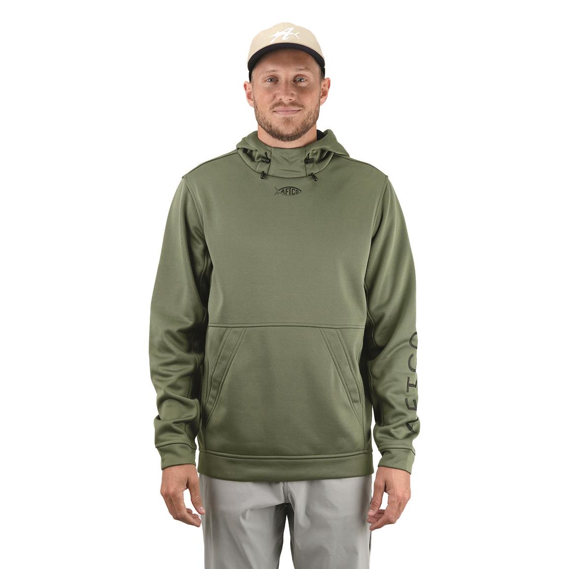 AFTCO Men's Shadow Fleece Sweatshirt, Deep Green