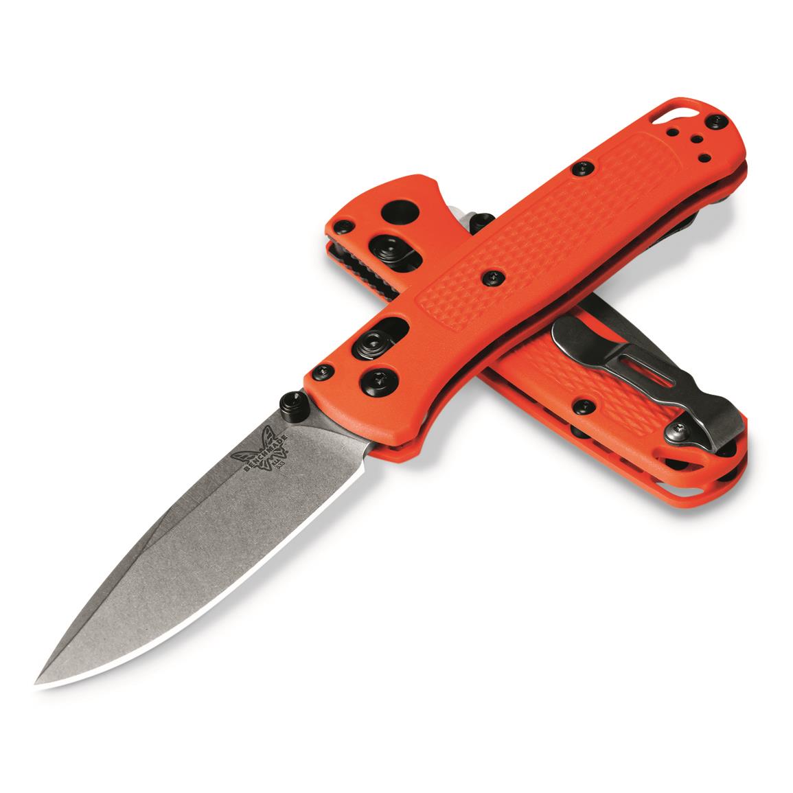 Benchmade 533-04 Mini Bugout Folding Knife, Mesa Red Grivory, Red