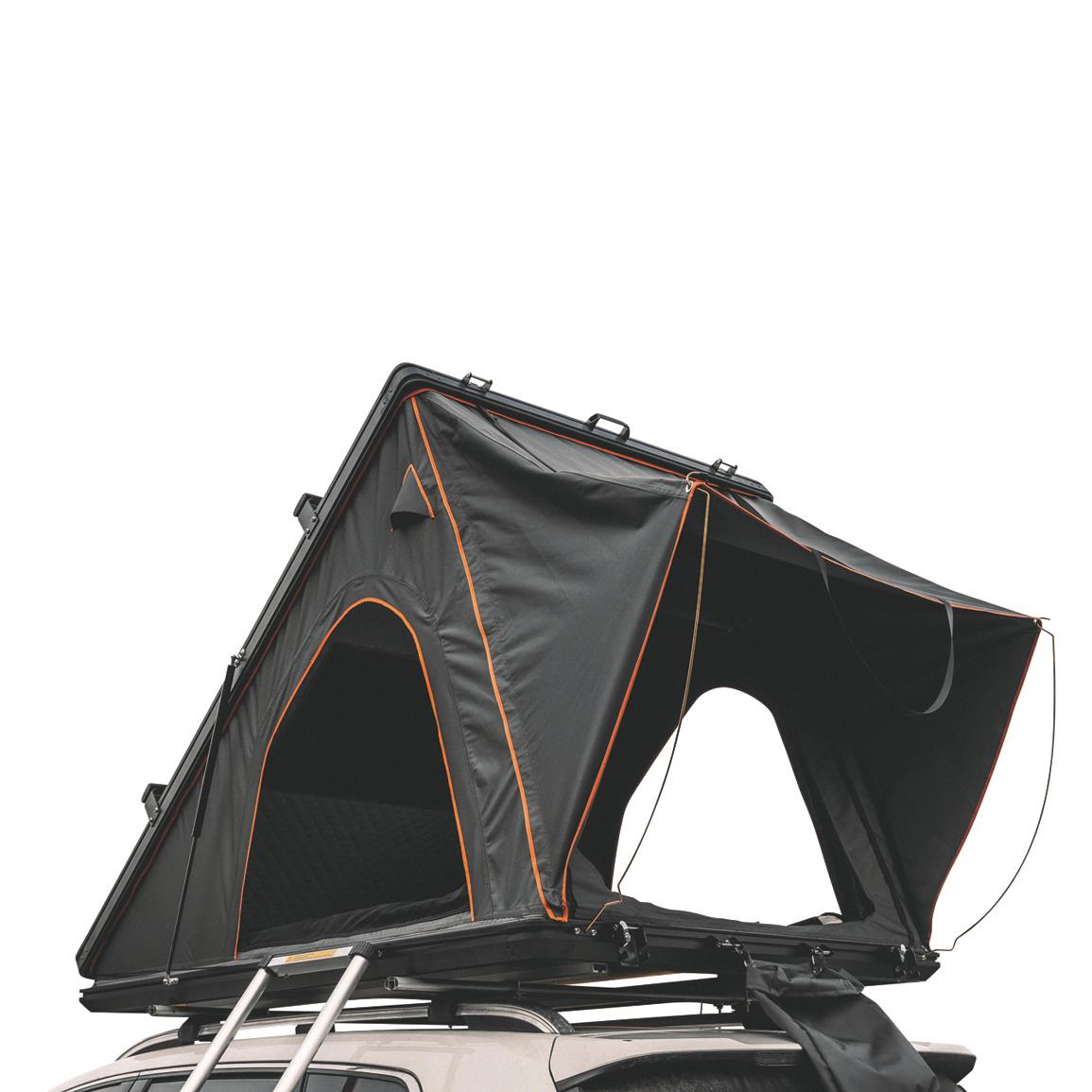 Trustmade Scout Plus Hard Shell Rooftop Tent with Roof Rack, Black/gray