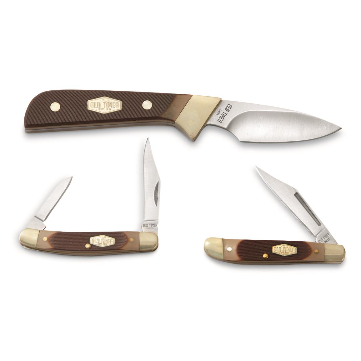 Old Timer 3 Piece Knife Set with Tin - 1200627