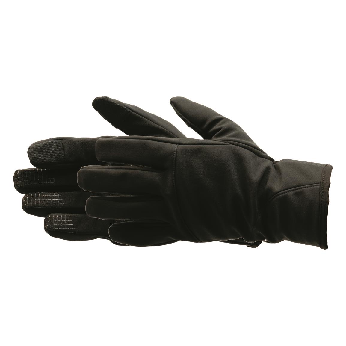 Manzella Men's Wanderer Polartec Windbloc Gloves, Black