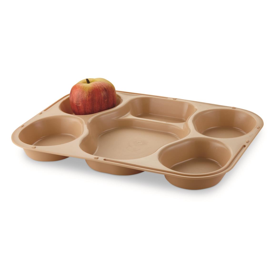 U.S. Military Surplus 6 Compartment Mess Tray, 2 pack, New