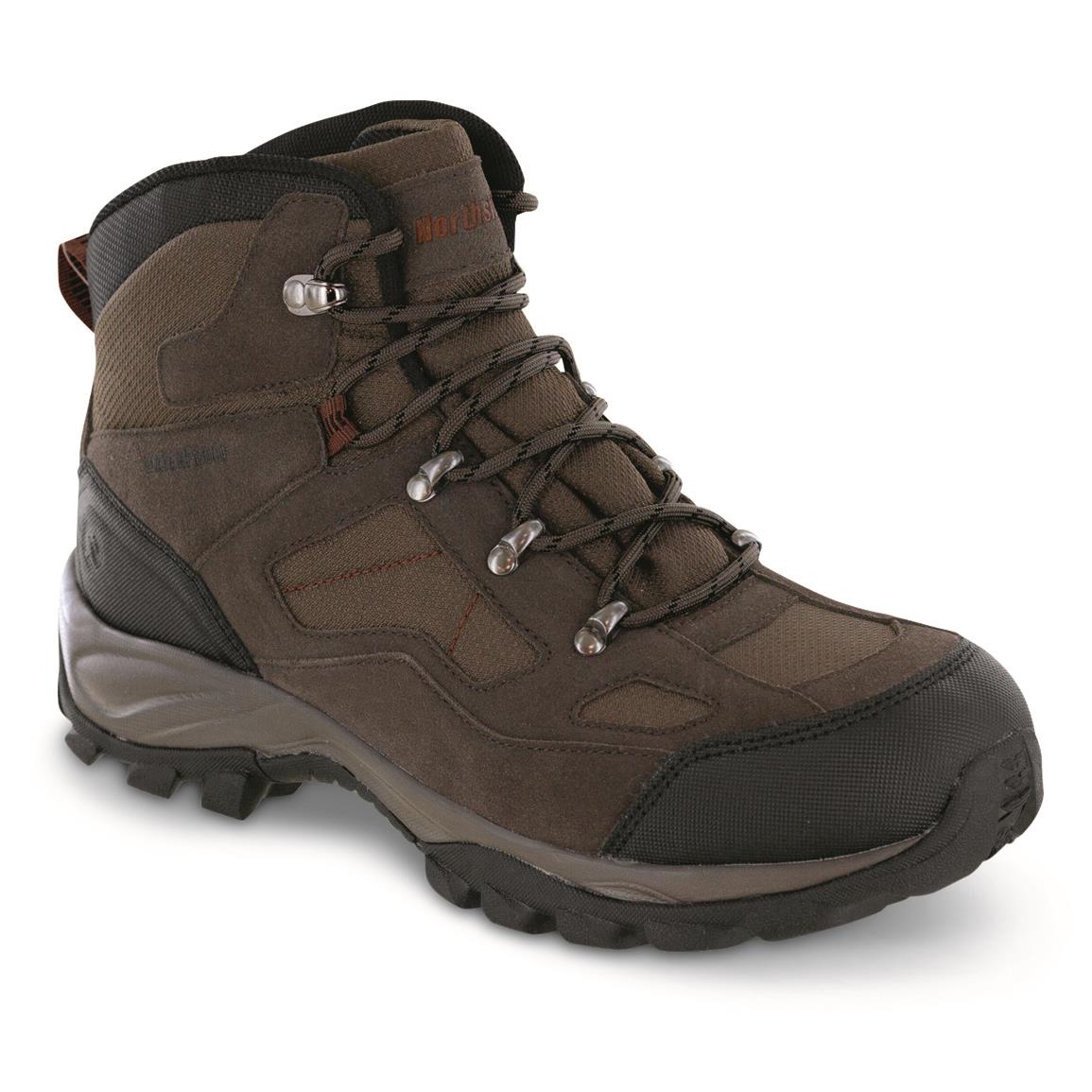 Northside Men's Ranger Mid Waterproof Hiking Boots, Dark Brown