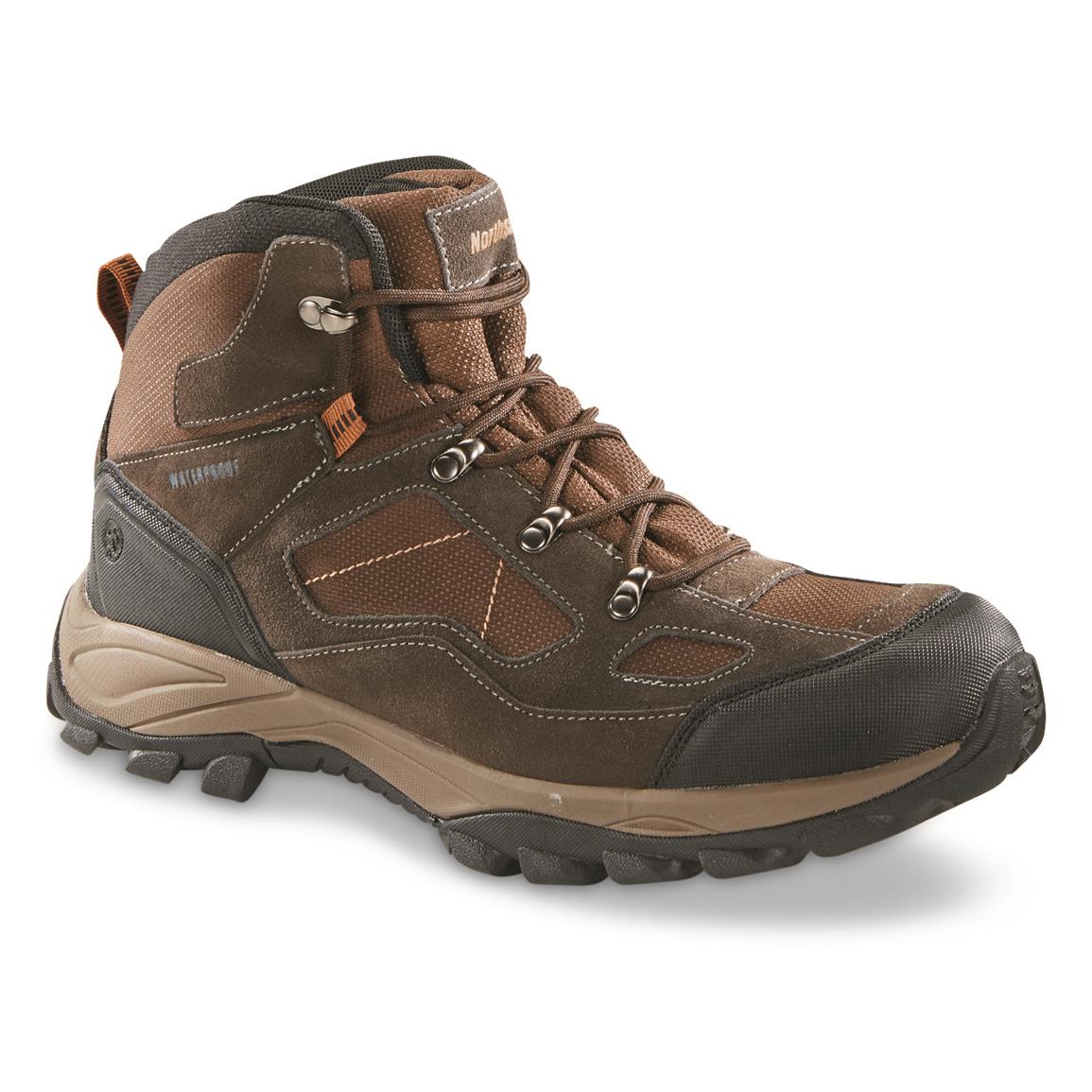 Northside Men's Ranger Mid Waterproof Hiking Boots, Dark Brown