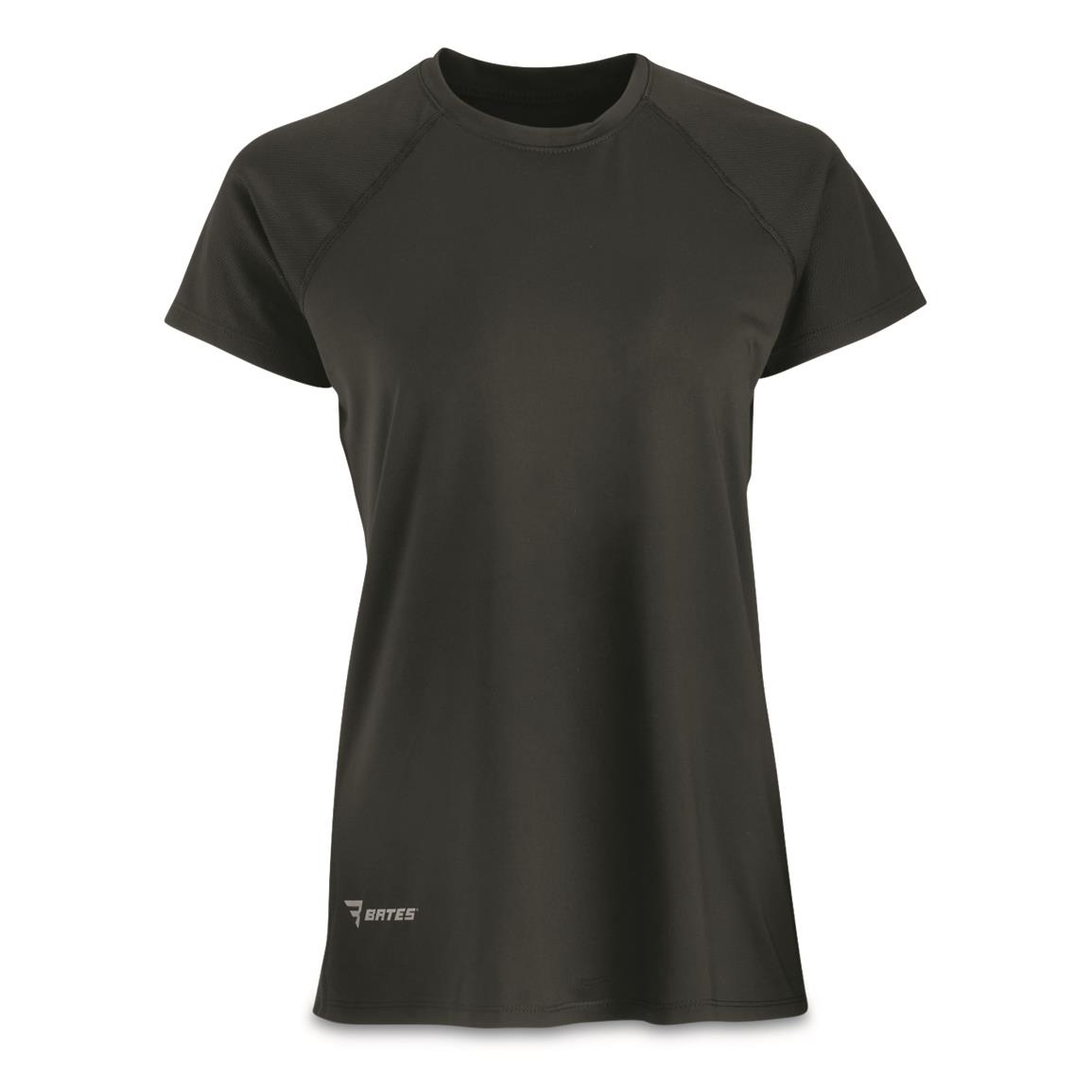 U.S. Military Surplus Bates Women's Short Sleeve Performance T-Shirts, 2 pack, New, Black