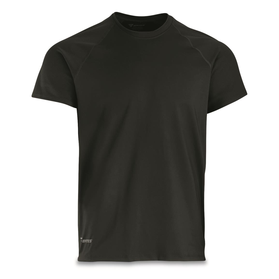 U.S. Military Surplus Bates Short Sleeve Base Layer Shirts, 2 pack, New, Black