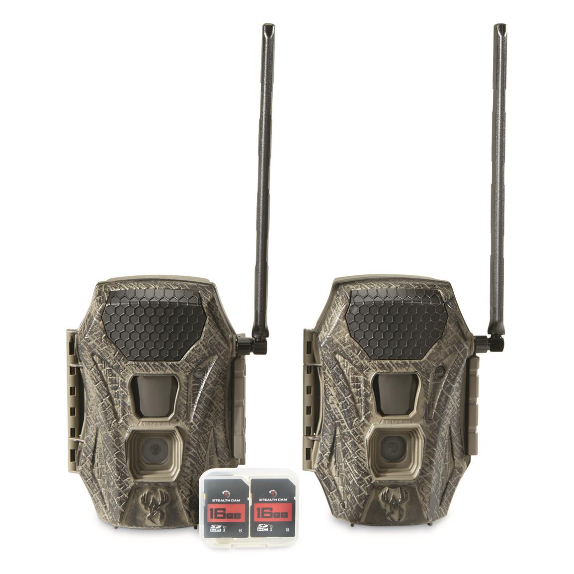 Wildgame Innovations Terra Dual Network Cellular Trail/Game Camera Kit with SD Cards, 2 Pack