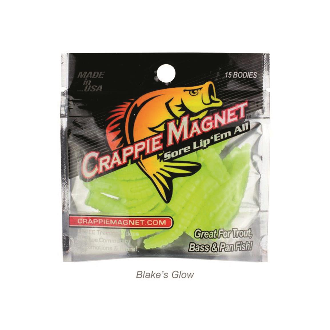 Leland's Lures Crappie Magnet Soft Bait, Blakes Glow
