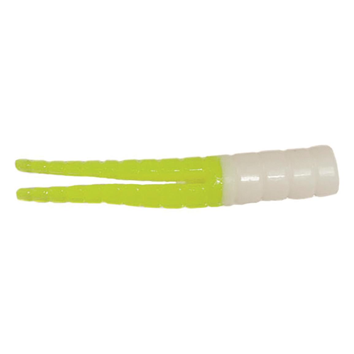 Leland's Lures Crappie Magnet Soft Bait, White/Chartreuse
