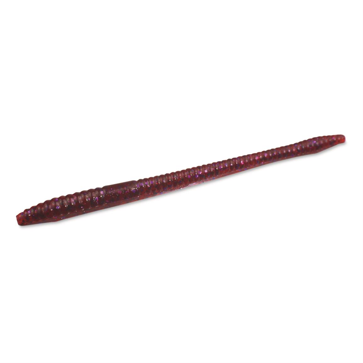 Zoom Custom Color 4.5" Finesse Worms, 20 Pack, Cranberry