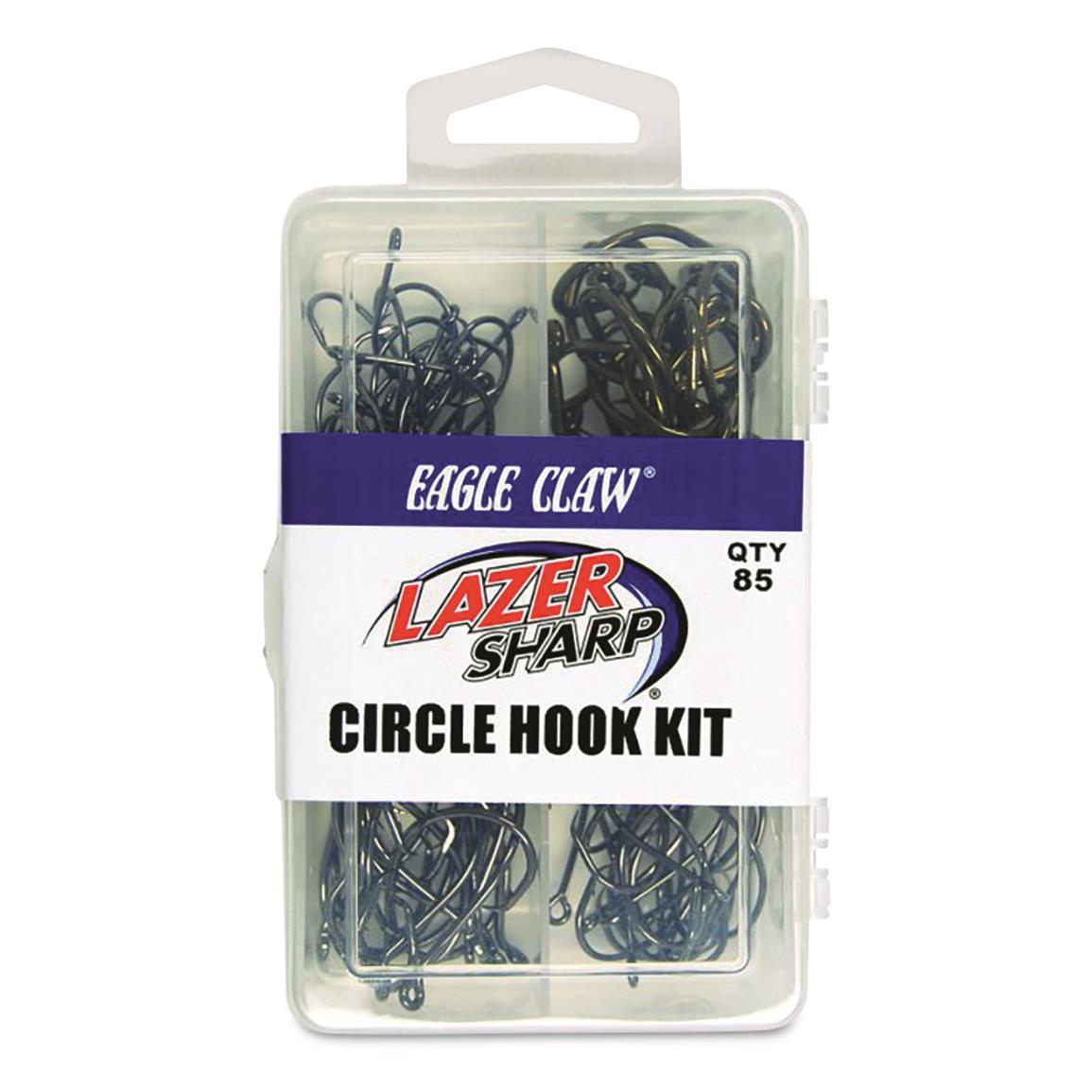 Eagle Claw Lazer Sharp Circle Hook Kit, 85 Pieces