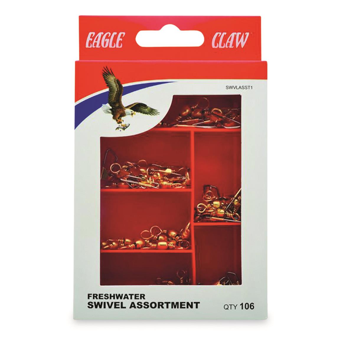 Eagle Claw Freshwater Swivel Assortment Kit, 106 Pieces