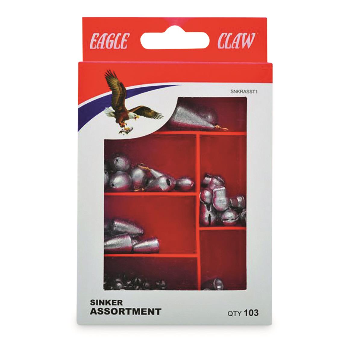Eagle Claw Multi-Style Sinker Assortment, 103 Pieces