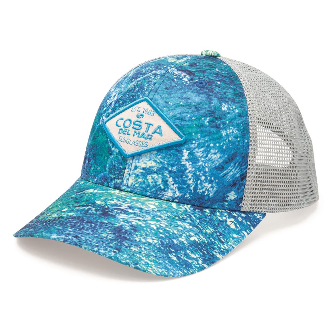 Costa Mossy Oak Coastal Inshore Trucker Hat, Blue Camo