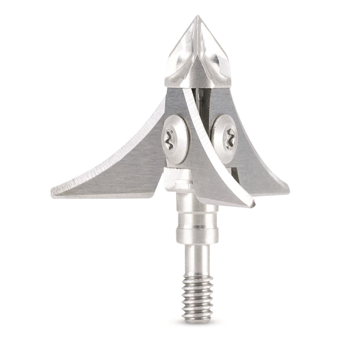 B3 Archery Exoskeletal Destrukt Max Fixed Blade Broadhead, 3 Pack