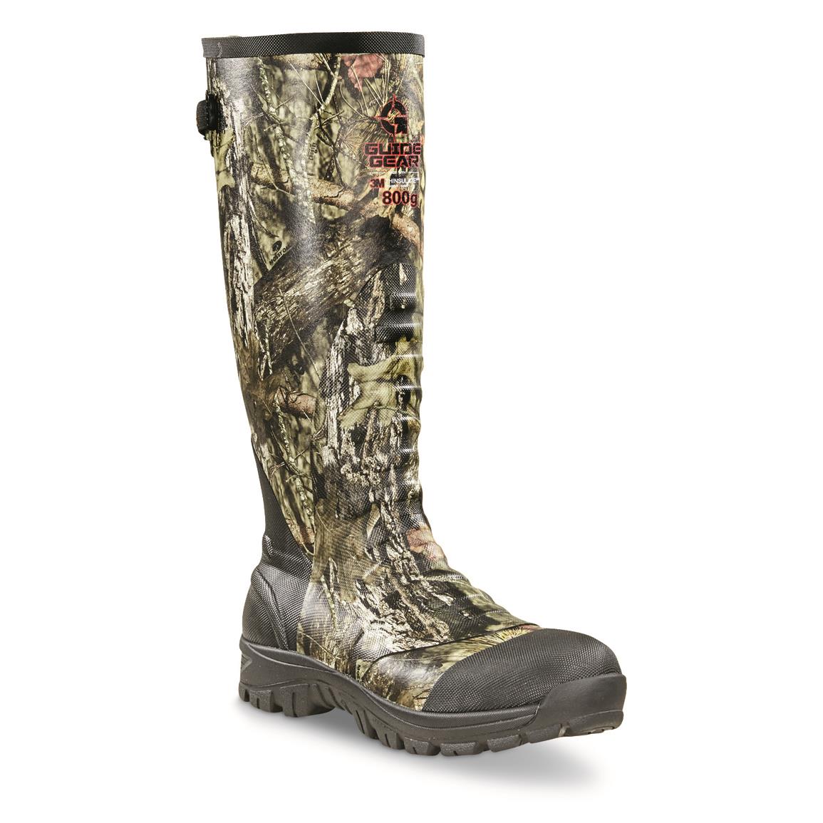Guide Gear Men's Ankle Fit Insulated Rubber Boots, 800-gram, Mossy Oak Break-Up® COUNTRY™