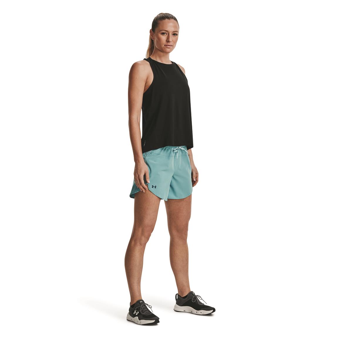 Under Armour Women's Fusion Shorts, Solid, Cloudless Sky/deep Sea