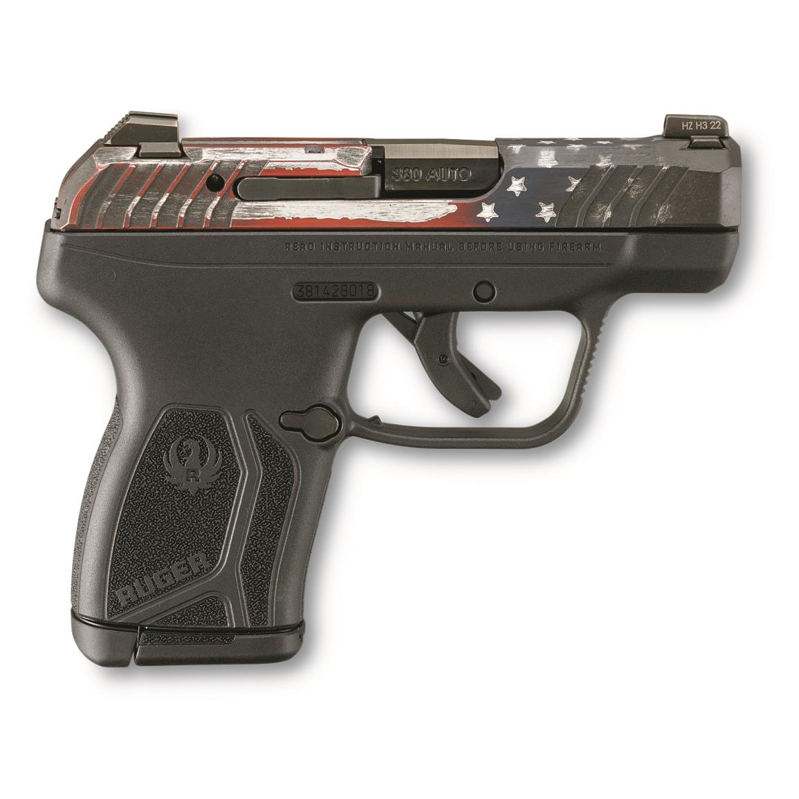 Ruger LCP MAX, Semi-automatic, .380 ACP, 2.8 Barrel, American Flag Slide,  10+1 Rounds - 735061, Semi-Automatic at Sportsman's Guide