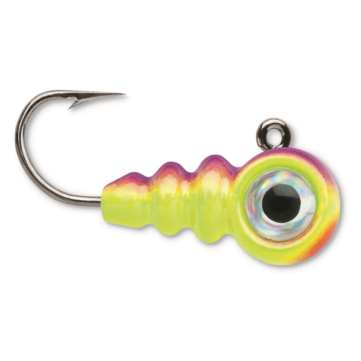 VMC 1/16 oz Glow Purple Tungsten Larv Eye Jig