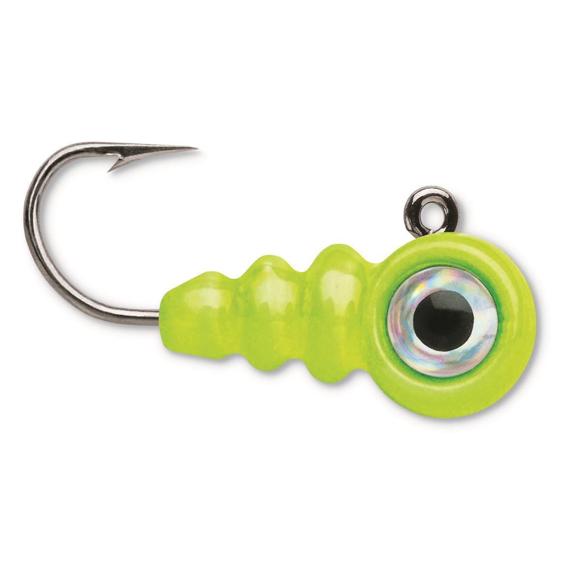 VMC 1/32 oz Glow Chartruese Tungsten Larv Eye Jig
