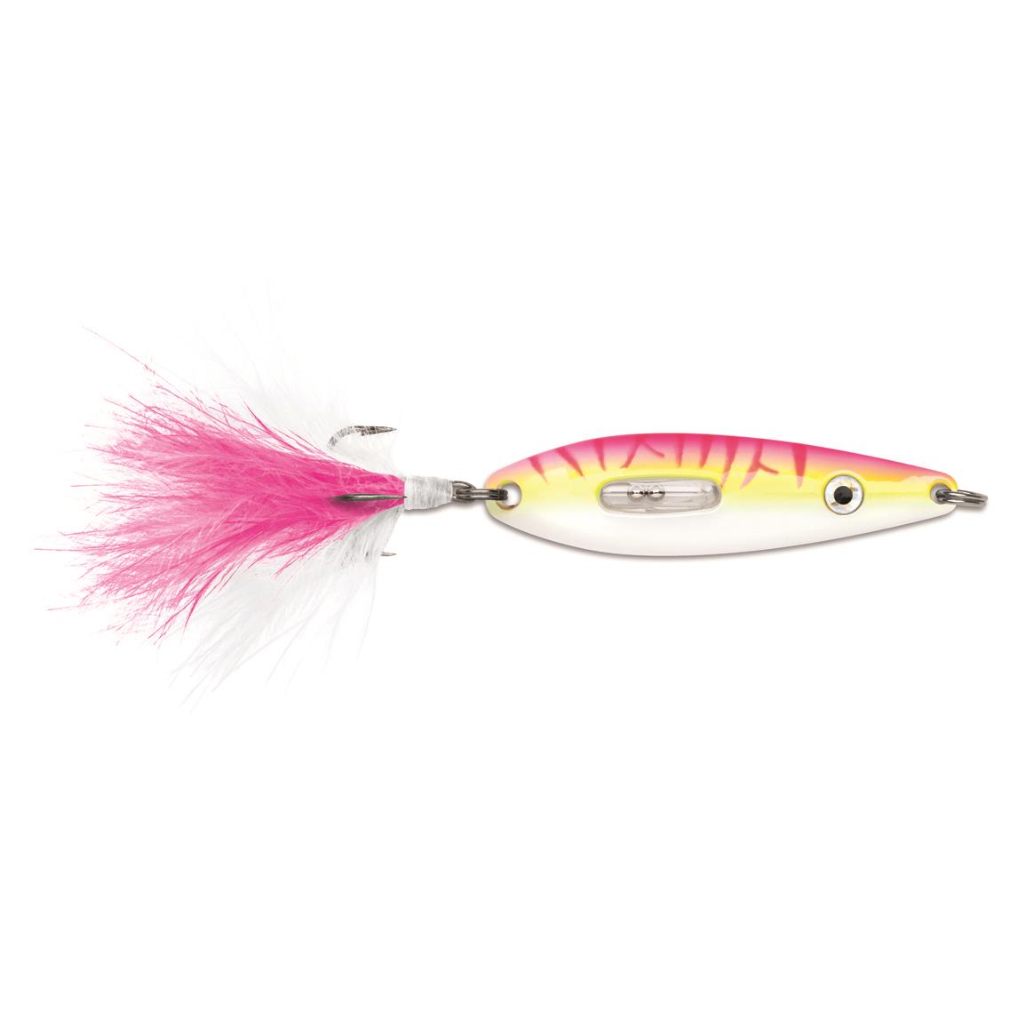 VMC Rattling Roach Spoon - Glow Pink Fire UV - 1-1/4″, 1/16 oz.