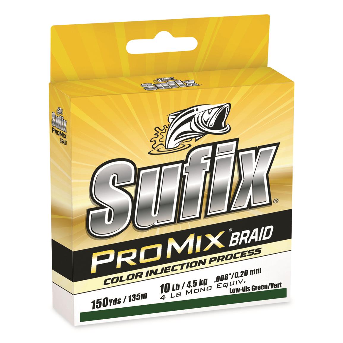 Sufix ProMix Braid, 150 Yards, Low-vis Green