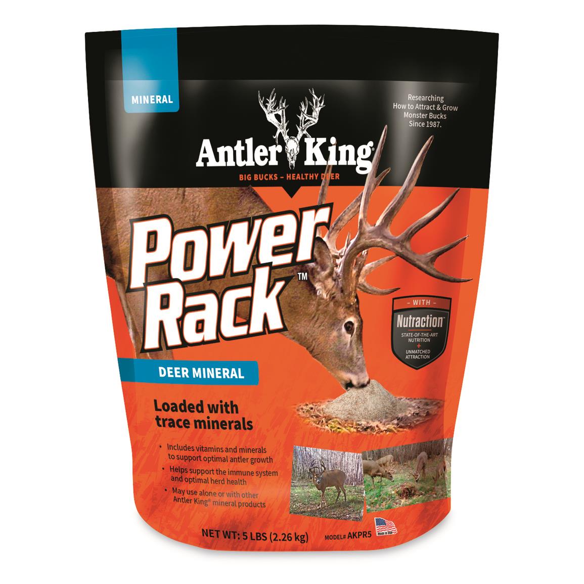 Antler King Power Rack Deer Mineral 5 Lb Bag 735468 Mineral Attractants And Feed At Sportsman 0342