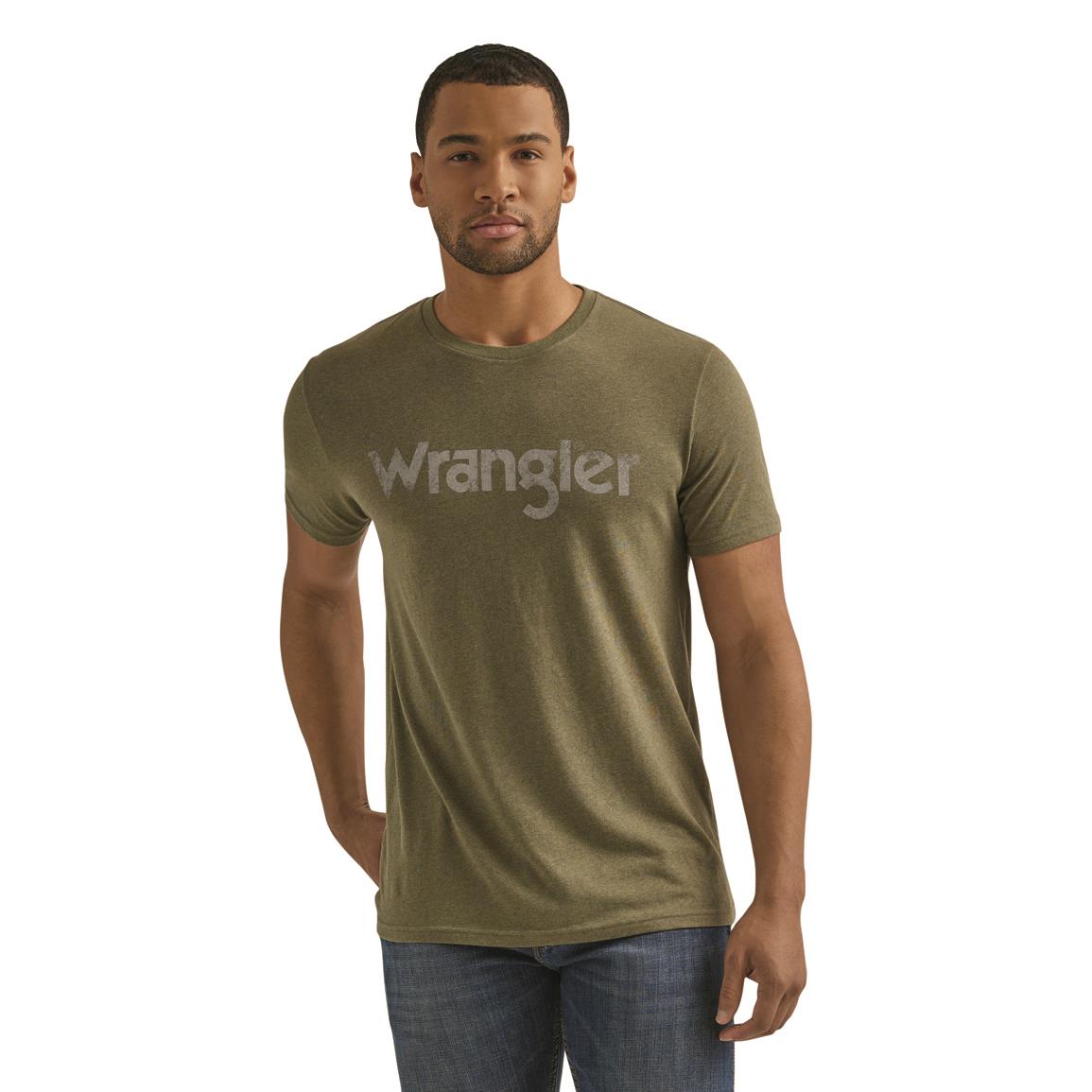 Wrangler Men's Logo T-Shirt, Sage Heather