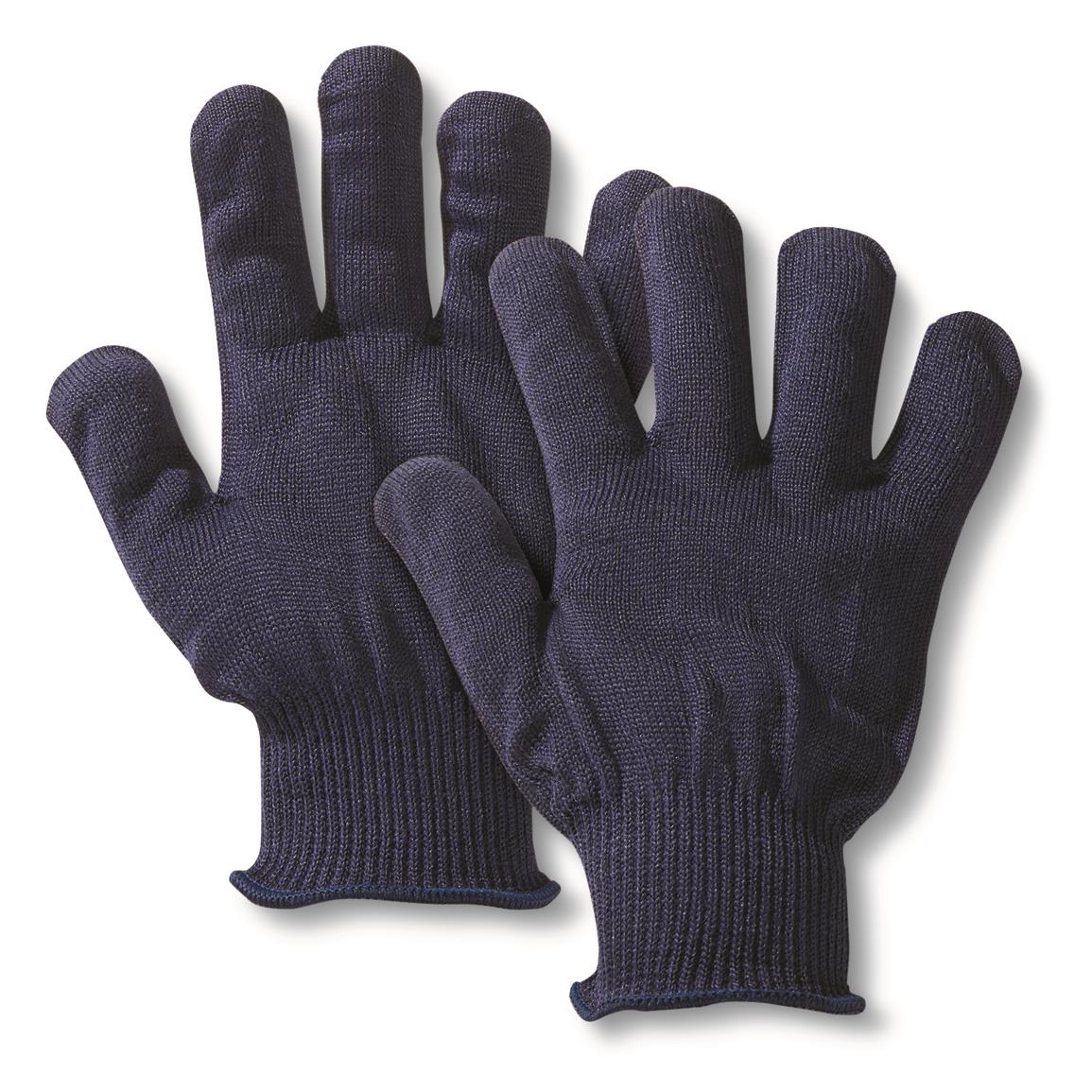 U.S. Military Surplus Polypro Glove Liners, 4 Pairs, New 735602