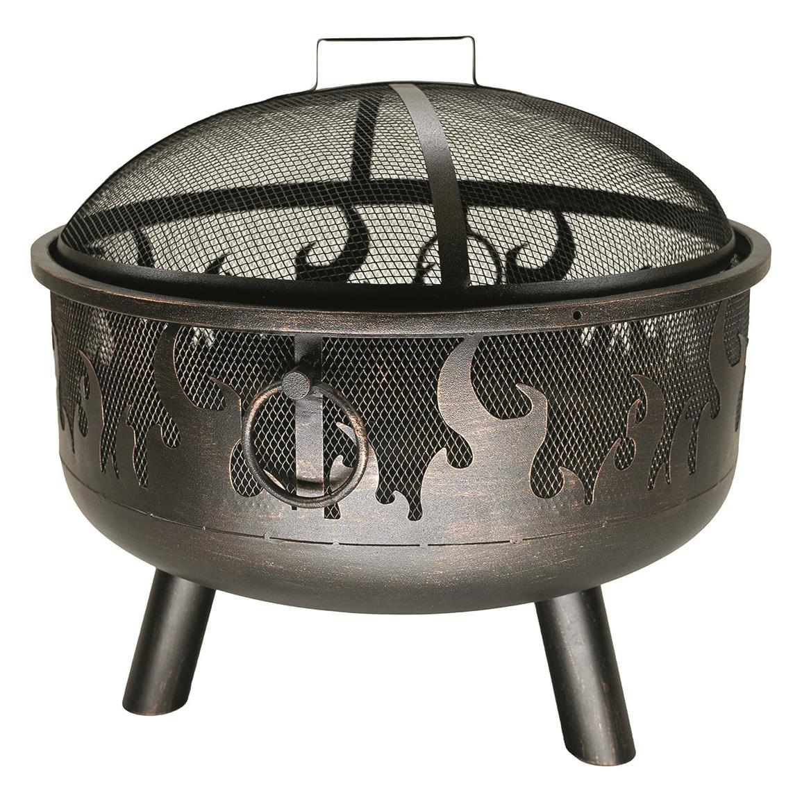 Endless Summer 24" Fire Pit with Oil Rubbed Bronze & Flame Design