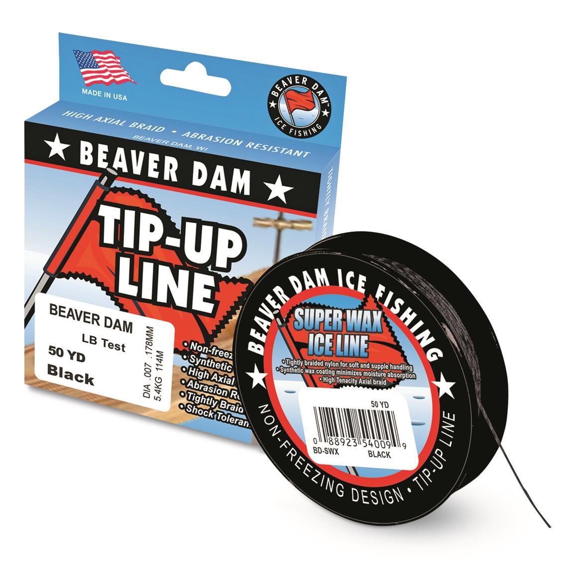 Beaver Dam® Super Wax Tip-Up Line, 50 Yards
